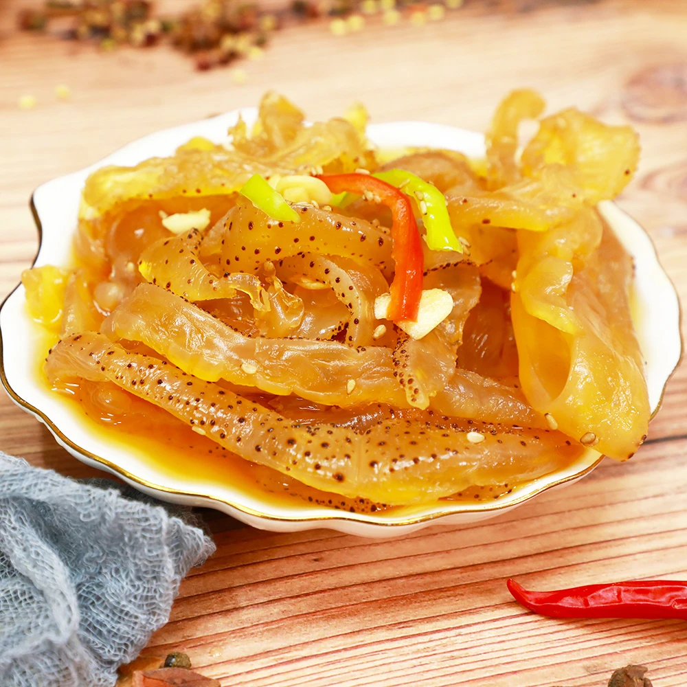 酸辣星星蜇即食海蜇丝酸甜脆爽凉拌下酒菜500克/桶