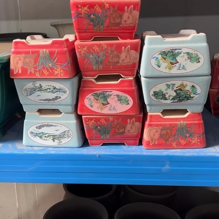 9×5紫砂花盆清仓10个