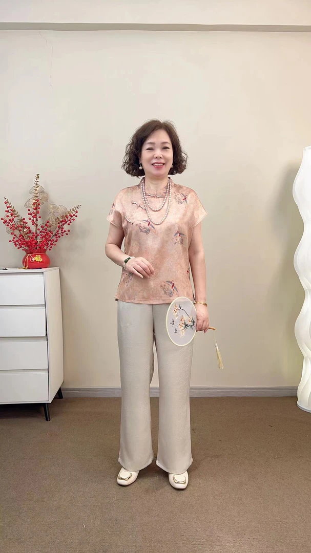 新中式休闲风减龄提花绣花肯豆风国风上衣