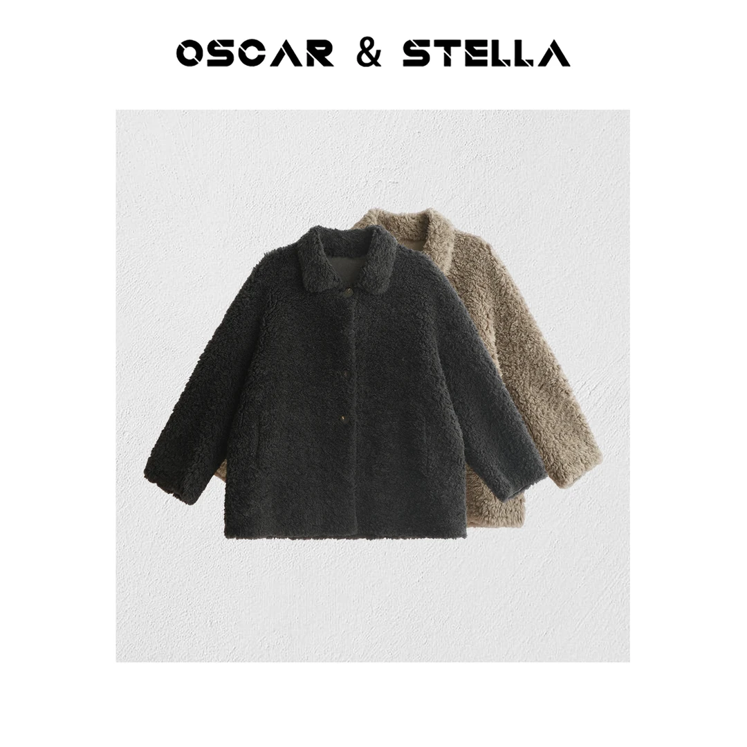 OSCAR&STELLA【冬雨】加厚休闲翻领毛绒保暖外套12-12150
