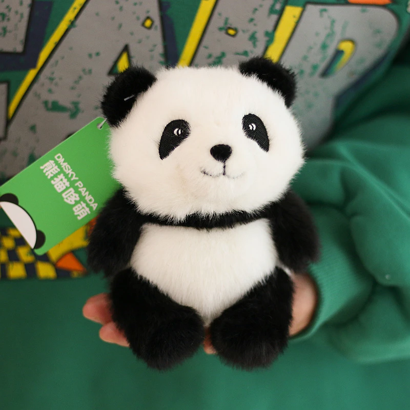 正版香味坐熊猫花花桌面摆件毛绒玩具公仔玩偶成都基地同款质量好