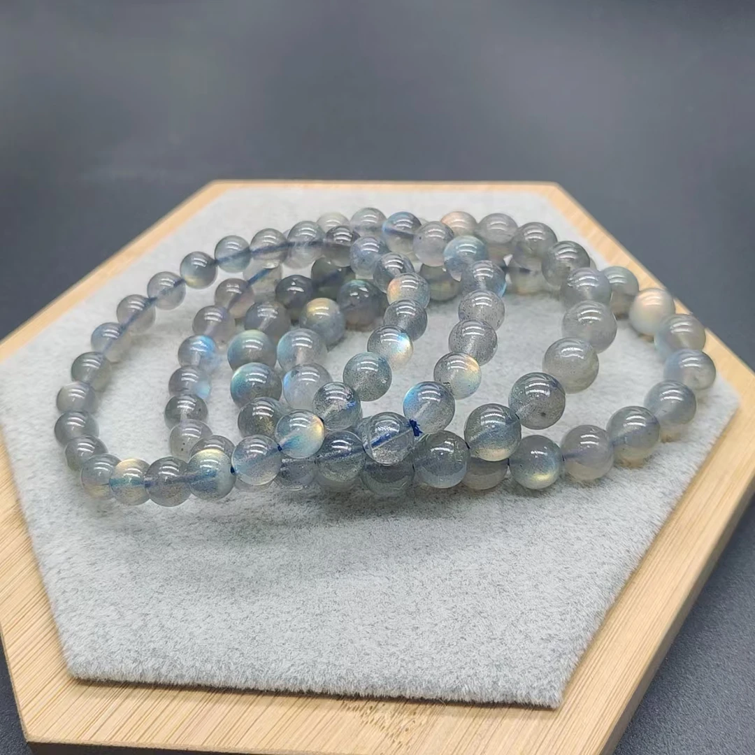 硕夏天然月光拉长石单圈手链多样性发其一SX104