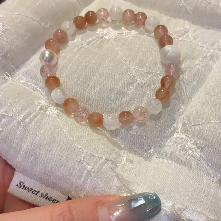 银S925镶嵌烟晶手链