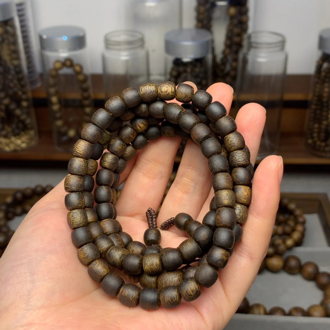 程***越手串沉香海南黑珍珠卡7保25克+多样性发一