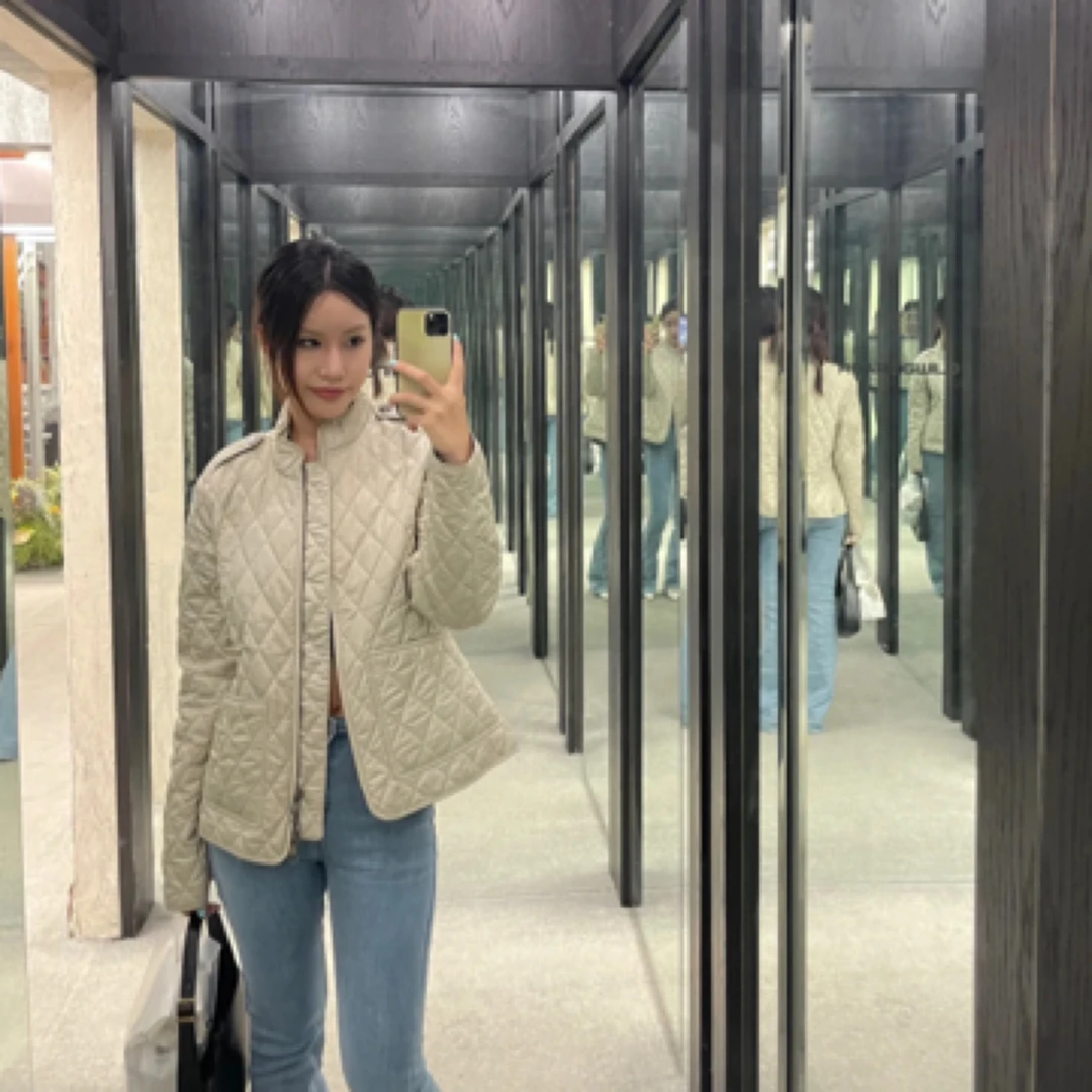 burberry博柏利女士棉服M码内里满印95新ysc0310