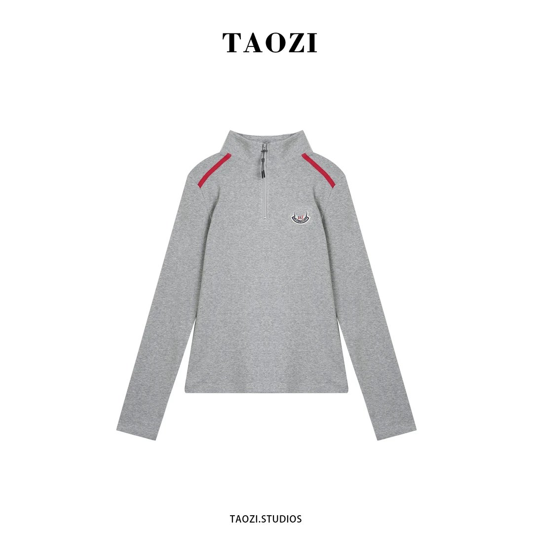 【汶汶】2025秋冬新款百搭简约时尚长袖上衣TZD385