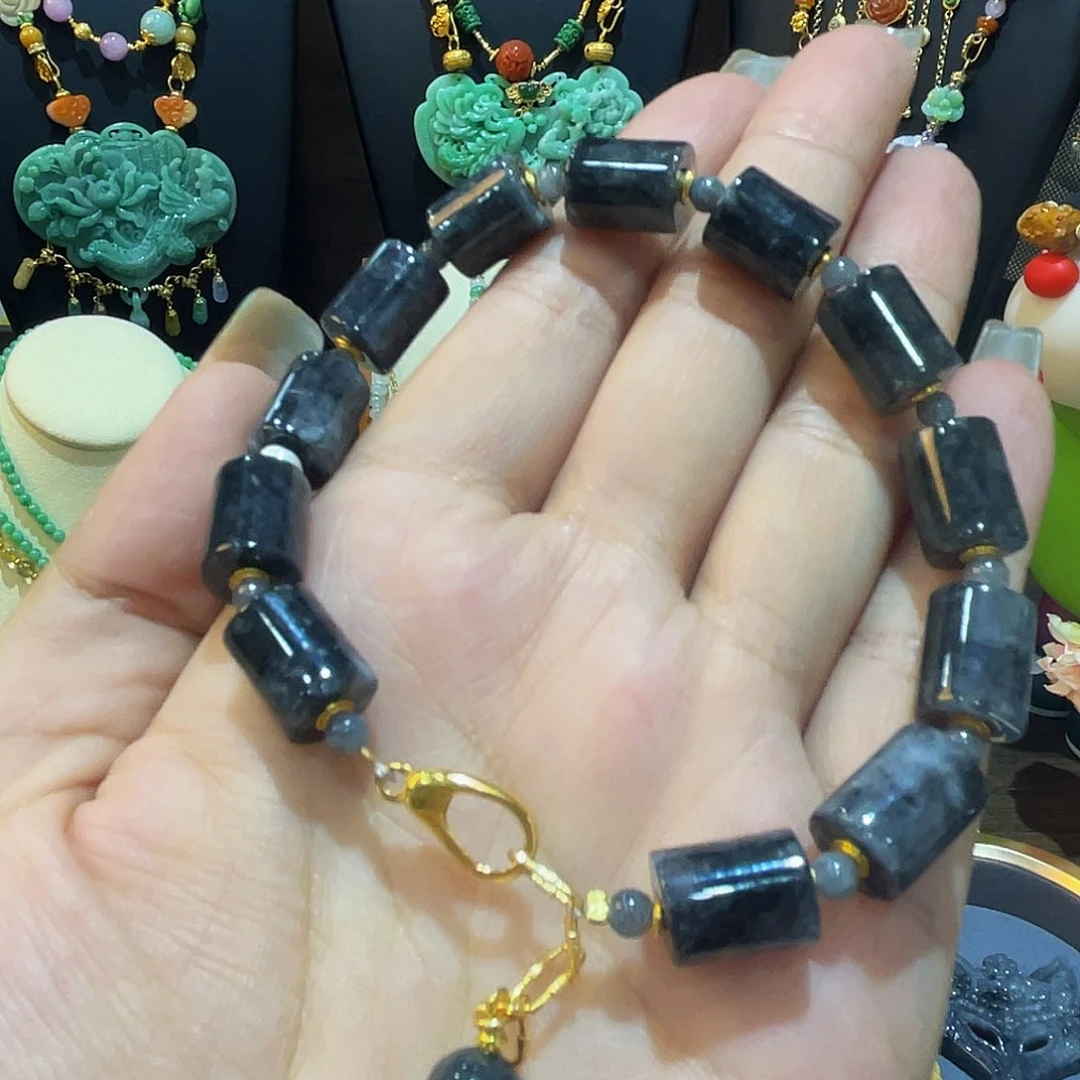 未镶嵌手链翡翠乌鸡桶珠