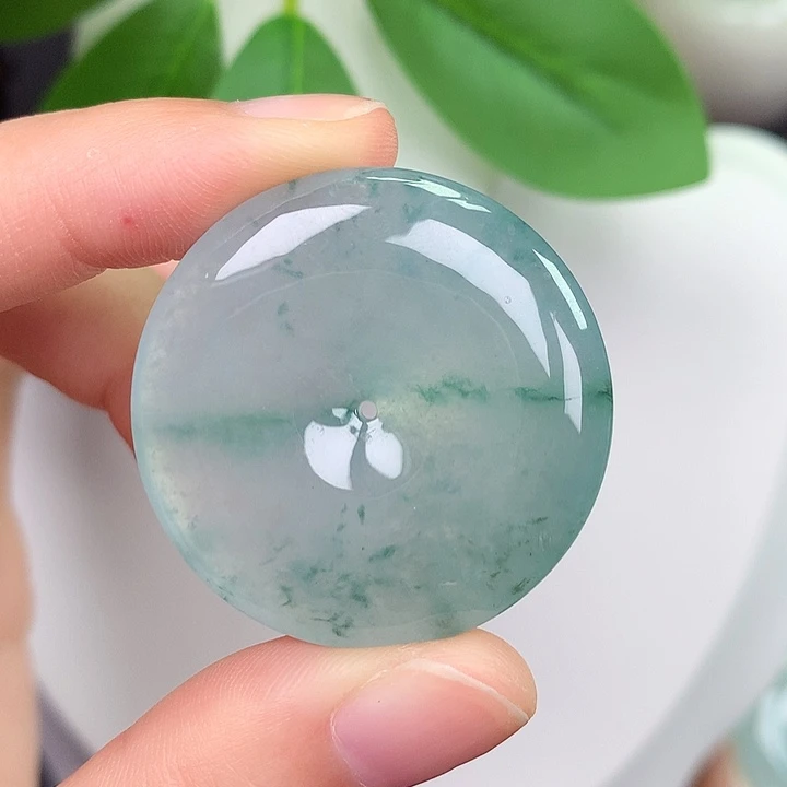 翡翠未镶嵌颈饰平安扣 33-6.0mm