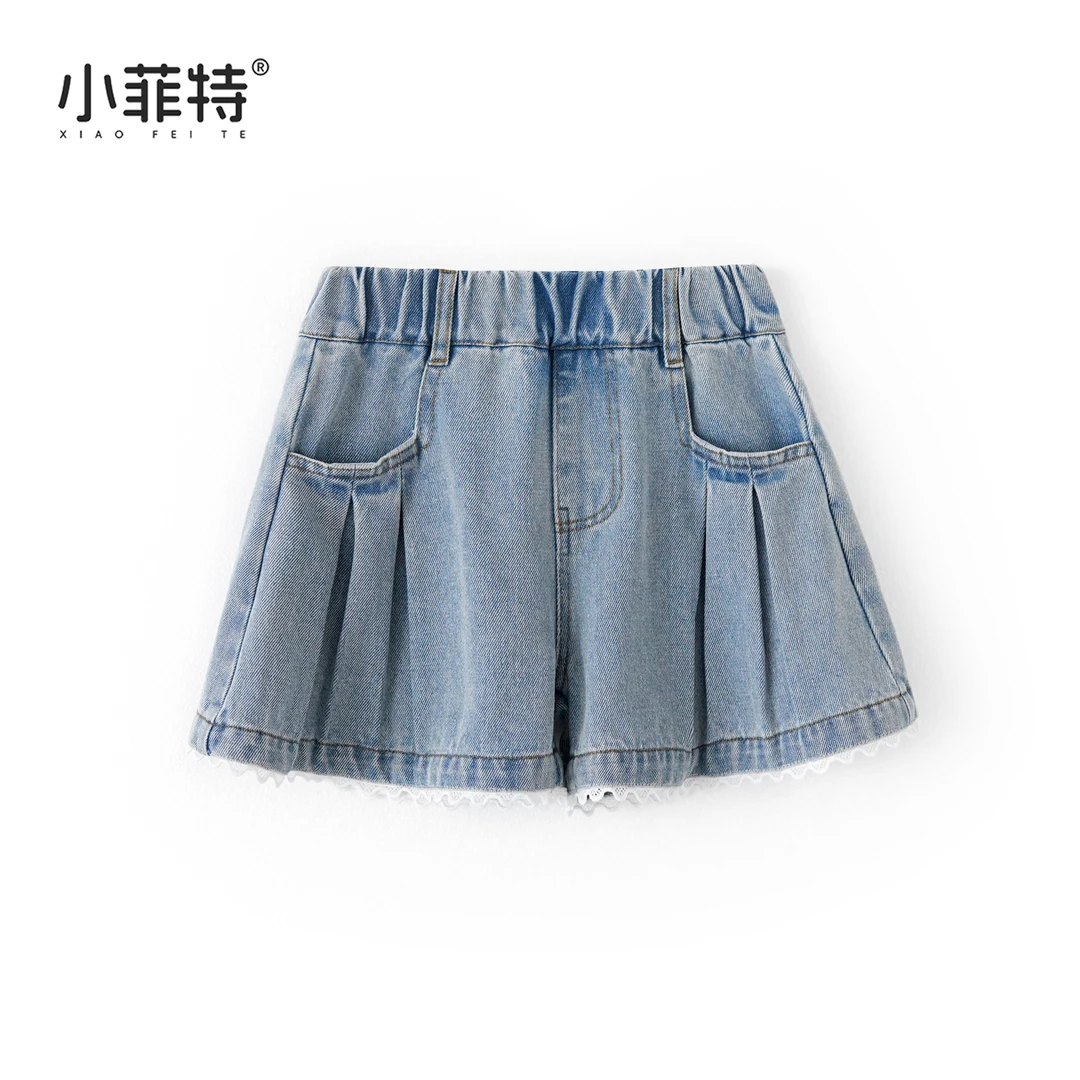 小菲特夏装新款女童洋气薄款短裤女宝软牛仔裙裤外穿JMKX50991