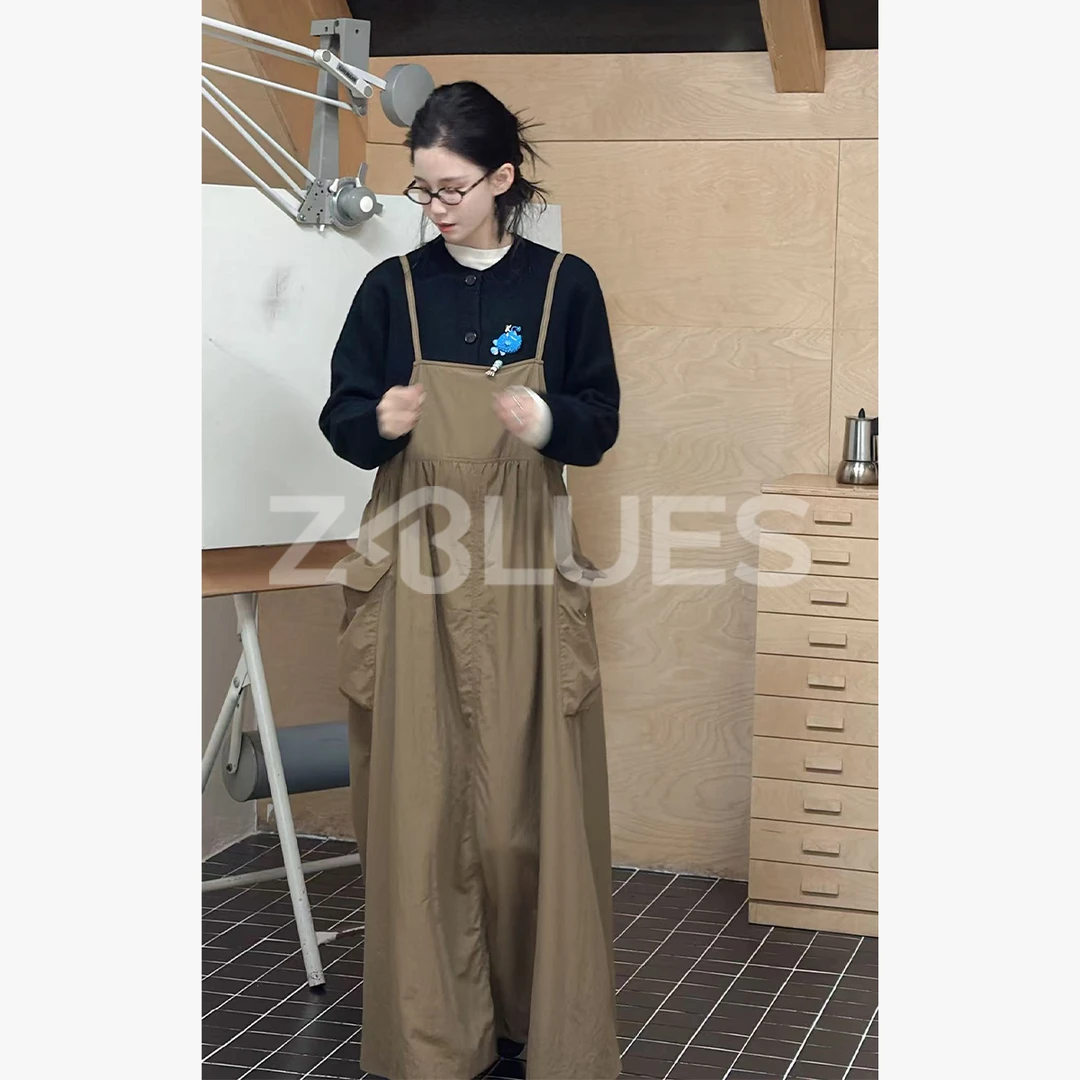 Z.blues【日系学院裙】尼龙双层吊带连衣裙YZXSJ9179