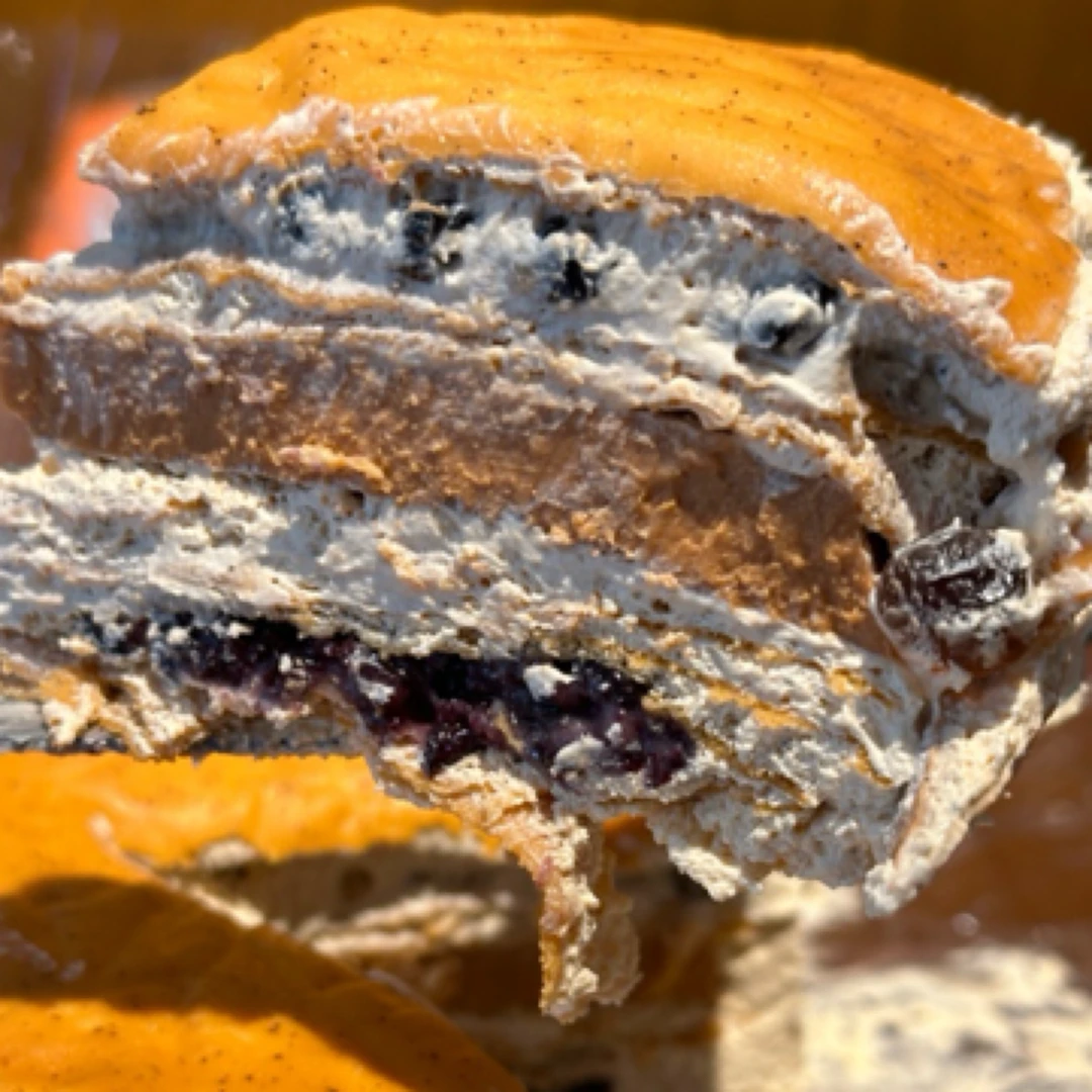 气气同款泰茶奶冻啵啵紫米千层&泰茶芒果奶冻紫米千层