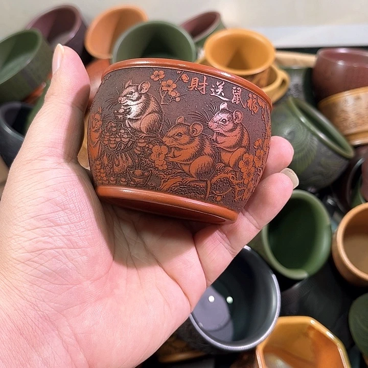 茶杯紫砂全手工紫砂主人杯