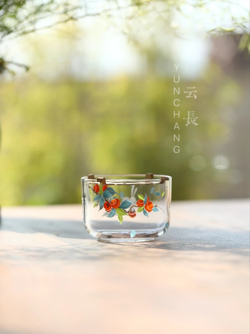 云长｜柿柿如意玻璃温茶炉蜡烛底座冬日保温茶器高级感透明新款家