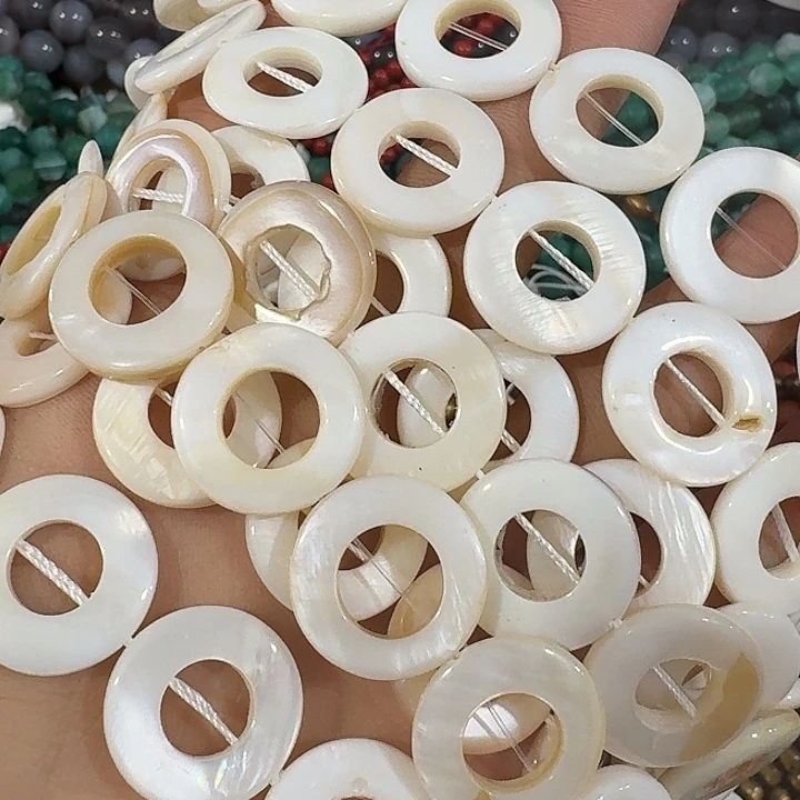 玛瑙/玉髓合金珠宝半成品2条20mm圈圈
