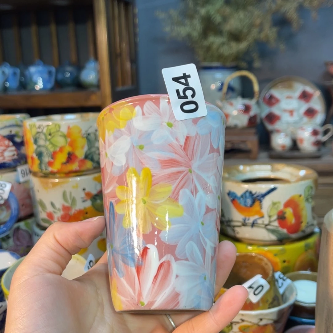 杯素浅陶瓷手工手绘