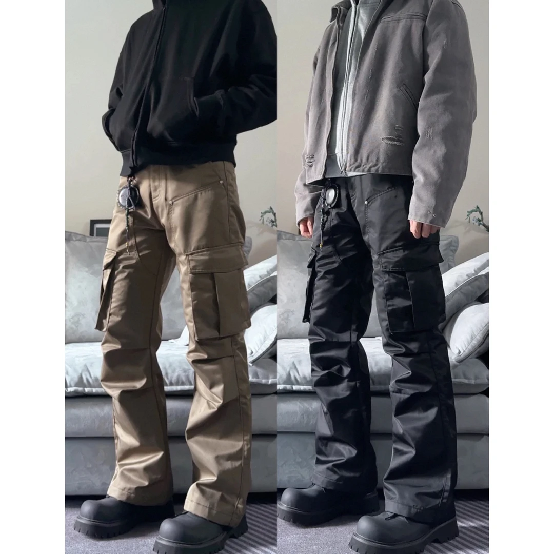 E21#某饱159！版型帅炸！前褶皱cleanfit伞兵裤防水机能秋冬工装裤