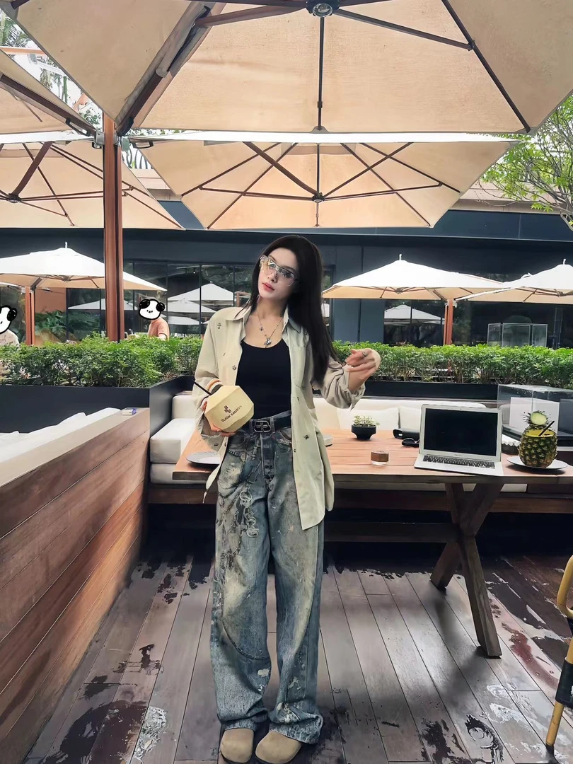 Rebornmoi【vivi老板娘】早春百搭休闲满天星衬衫（男女同款）CY193