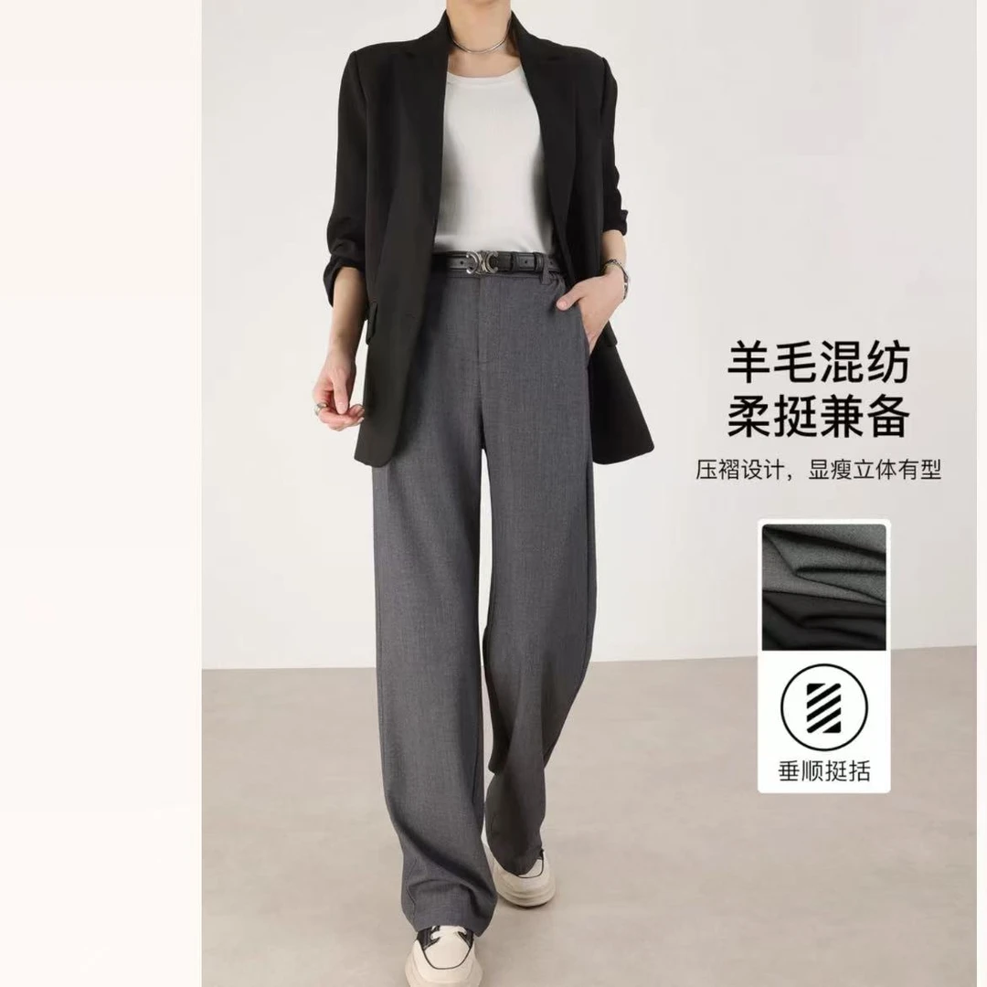 【高奢专柜系列】2025夏季新款时尚高端大牌百搭显瘦法式西装裤3435