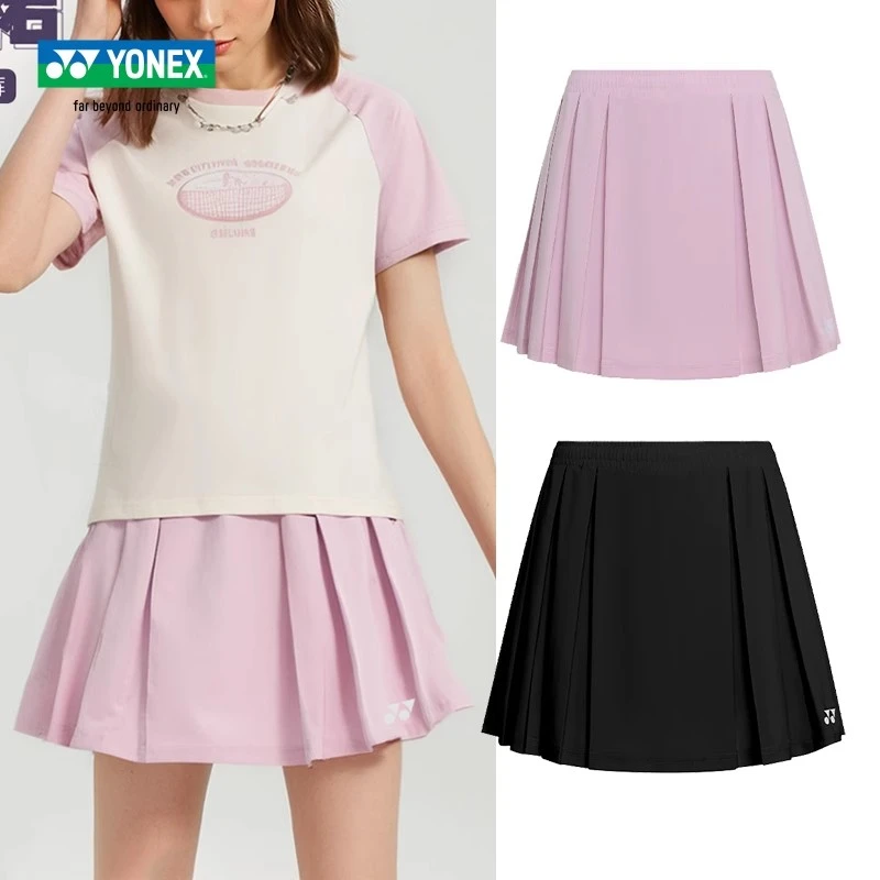 新款YY尤尼克斯羽毛球服女运动裙速干运动短裙220155BCR