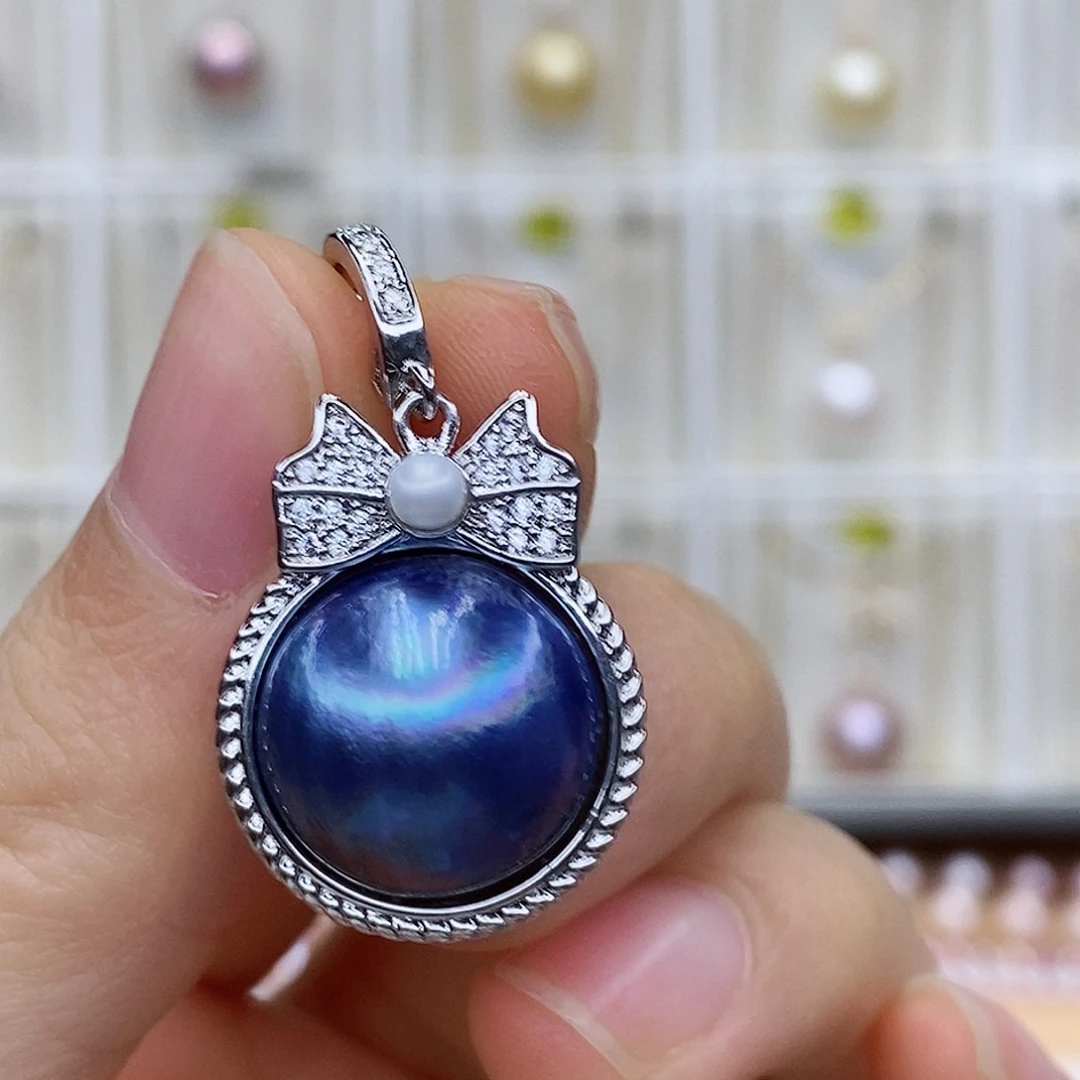 合金淡水珍珠吊坠(赠链)