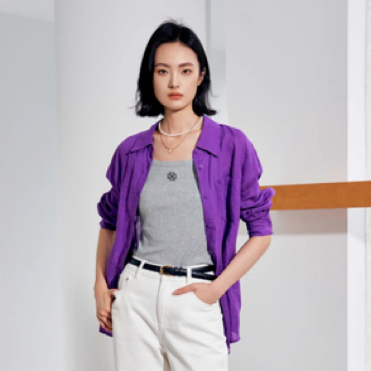 俪妍LIVELY•YAN2025夏季新品苎麻衬衣LY37869-24/LY37893-93