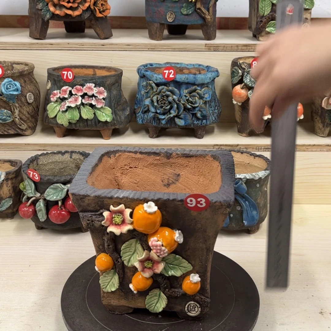 【闪购商品】紫砂花盆小*糊93微瑕号内口16×11.5外高18