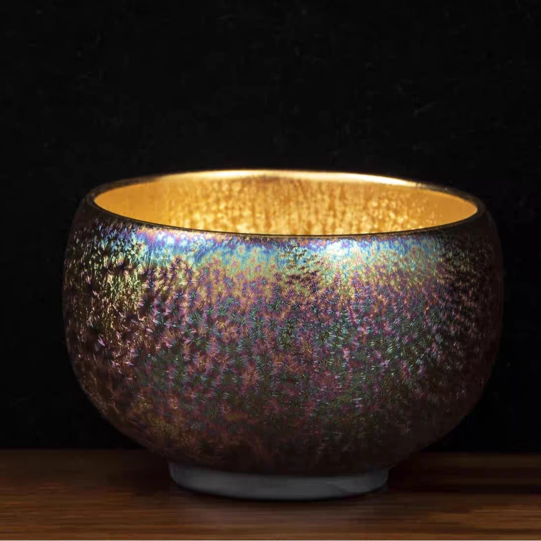 【七彩金孔雀建盏】皇杰高端茶杯高档茶器主人杯盏杯单只装