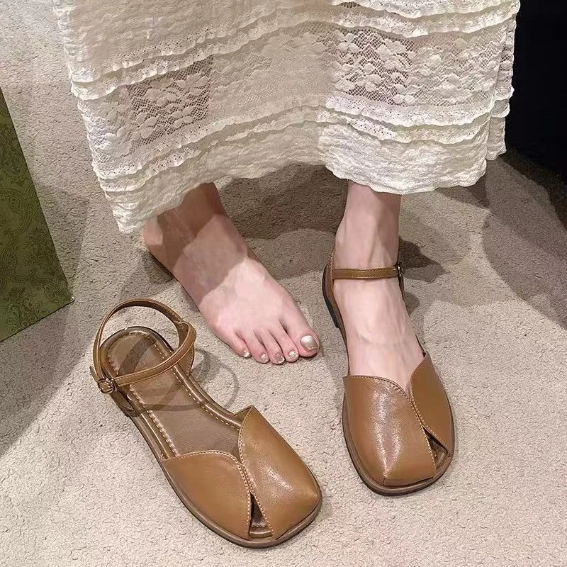 夏法式拖鞋女新款配裙子仙女风凉鞋1919