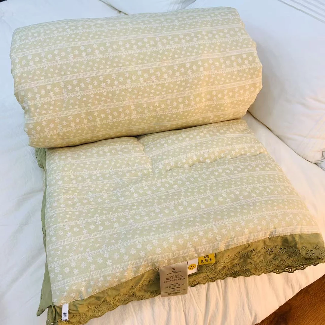 【浅夕】A类木棉1.5X2工艺款大豆纤维被！超柔软亲肤春秋被四季通用