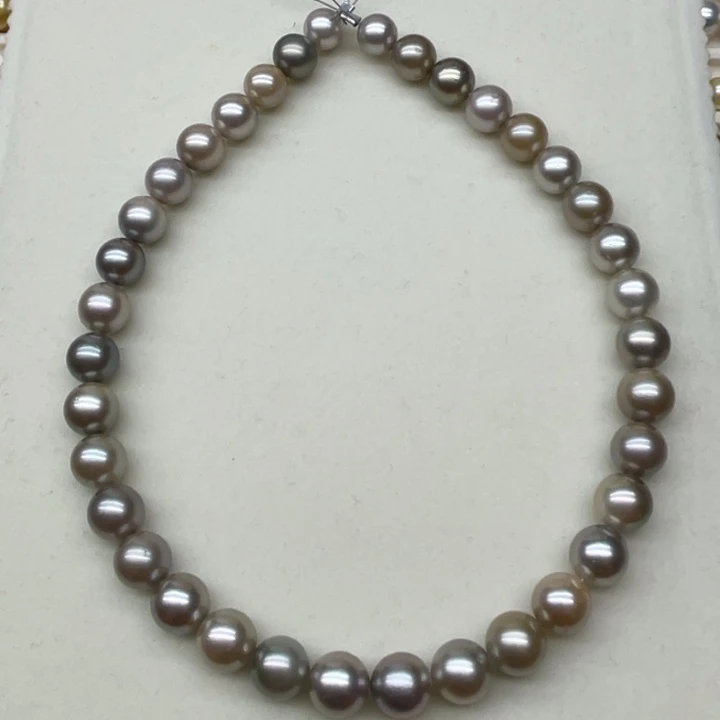 未镶嵌项链海水珍珠超温柔大溪地稀有色10-11.5