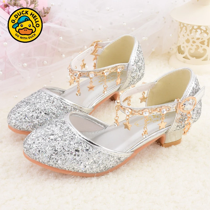 哈罗小黄鸭儿童夏季鞋子小孩鞋子机能学步鞋女童公主鞋2025新款洋