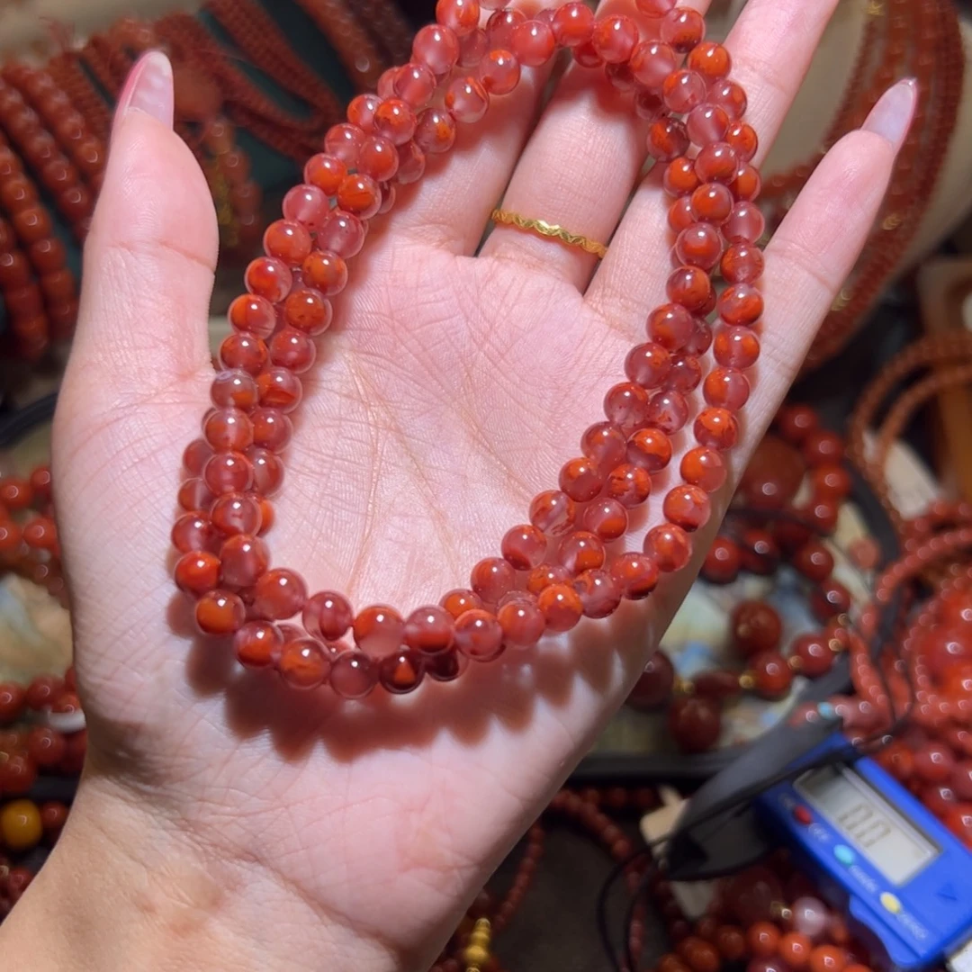 南红玛瑙未镶嵌手链6mm
