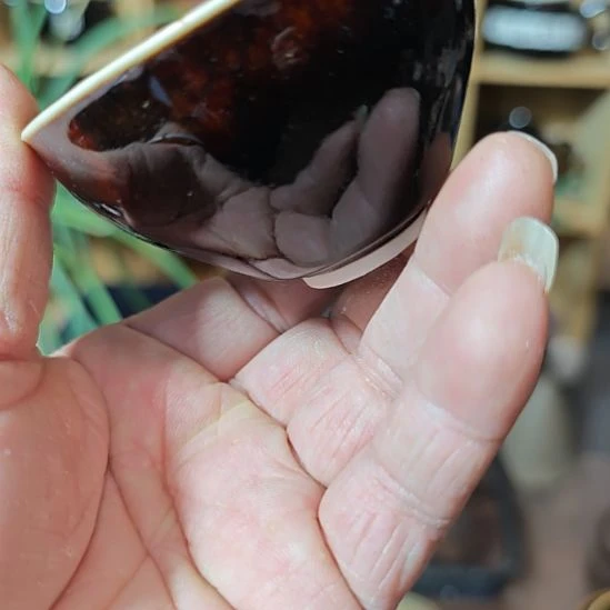 天然老黑釉斗笠盏盏