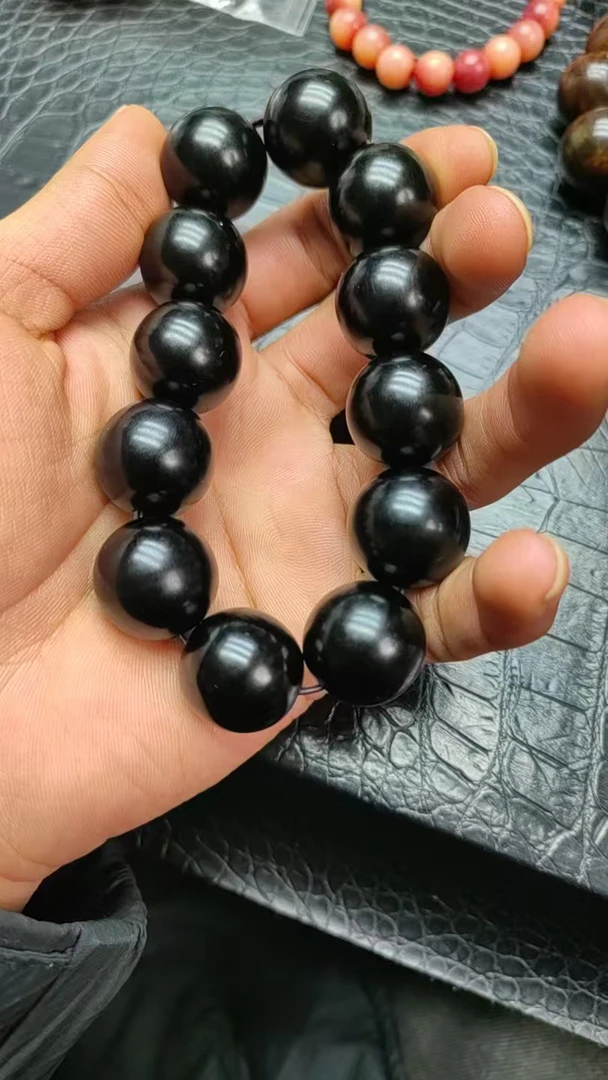 非金属陶瓷手链 藏区20m黑羊角手串男女佛珠