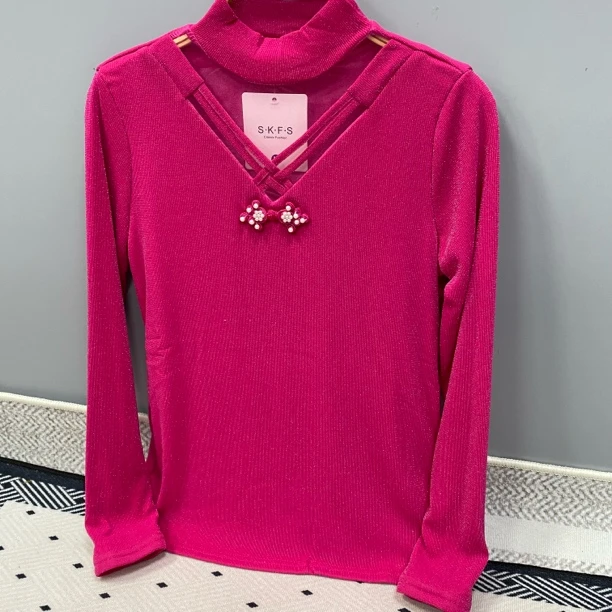 7857#新款女装时尚加绒上衣