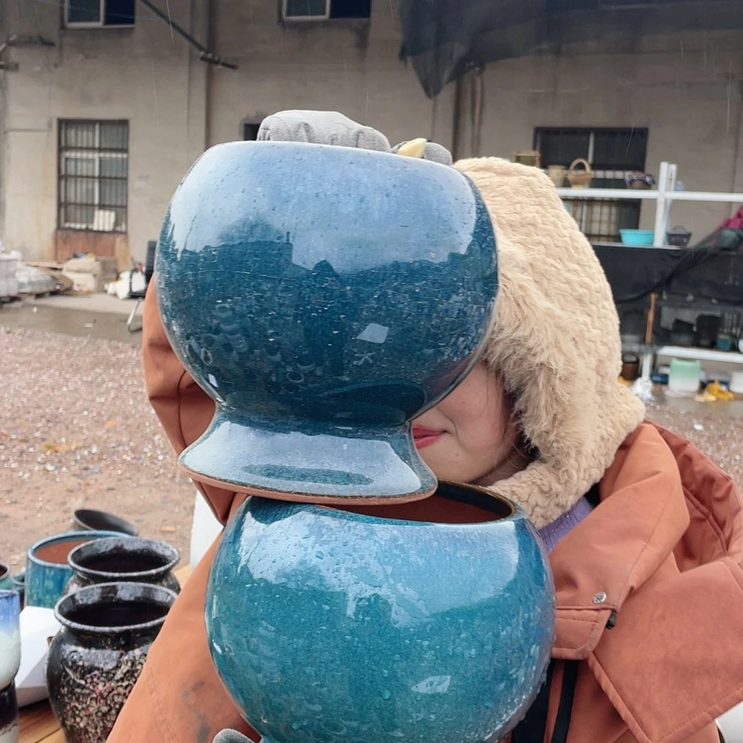 红陶王嫂花盆0126-237