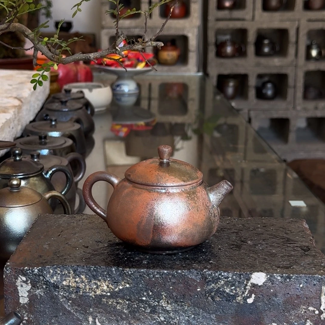 建水紫陶紫泥柴烧茶具