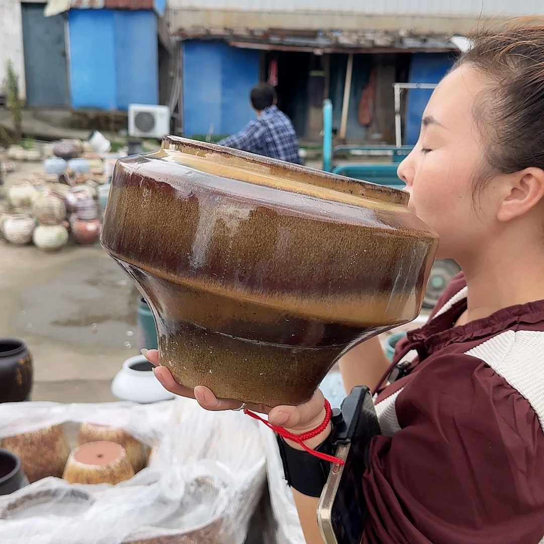 紫砂花盆王嫂花盆0918-121高20口20