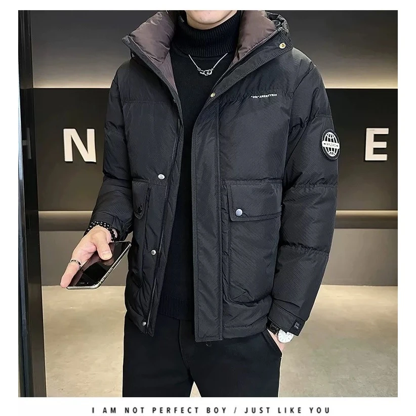 【工装连帽纹理外套】冬季新款加厚简约保暖潮流上衣MG-818