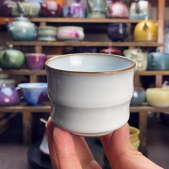 瓷杯子钧瓷窑变杯