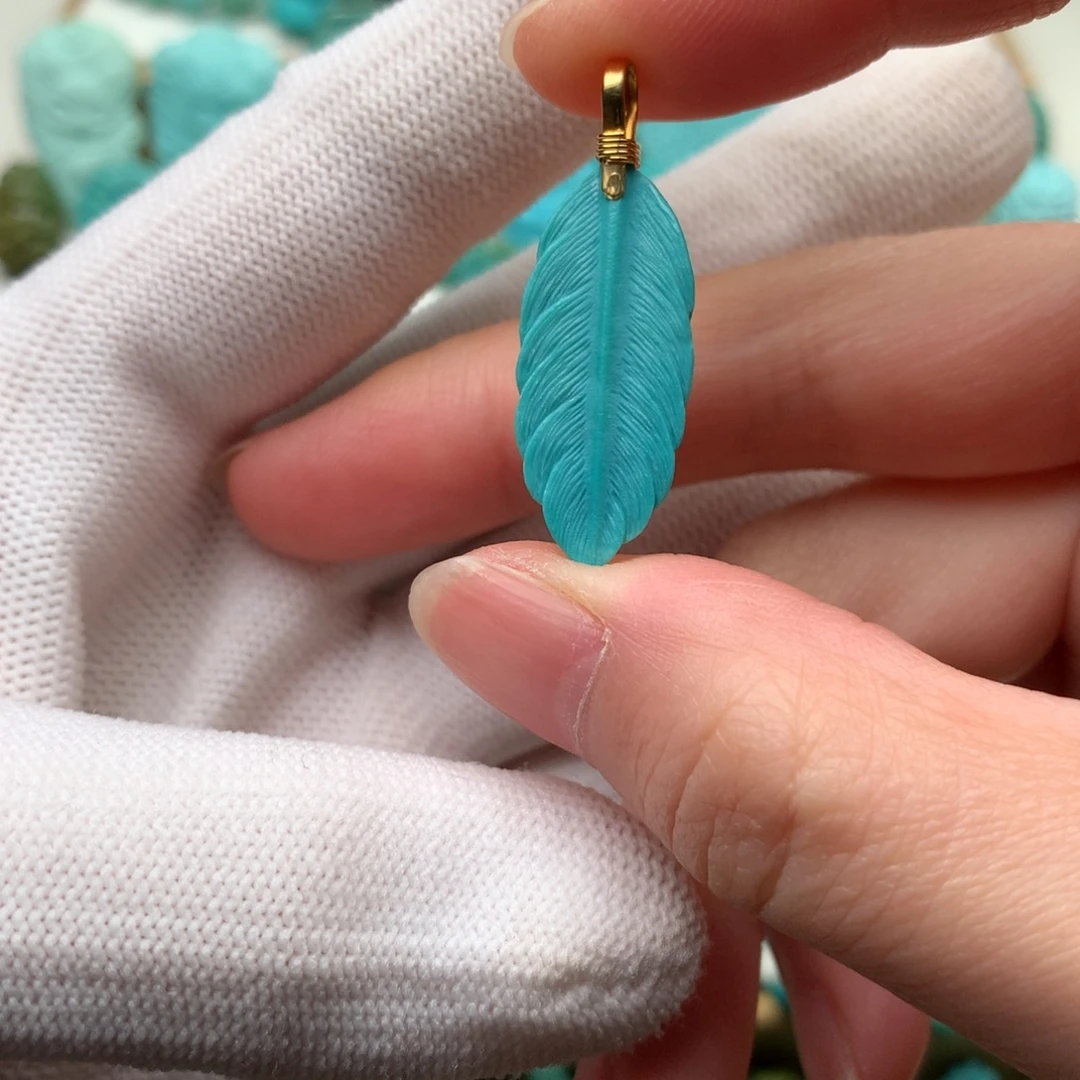 绿松石18K金镶嵌配饰