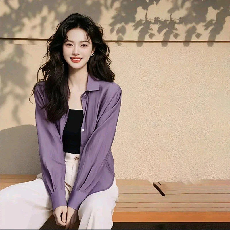 薄款防晒衬女夏季2025年新款设计感上衣时尚百搭长袖防晒衫衬衣女