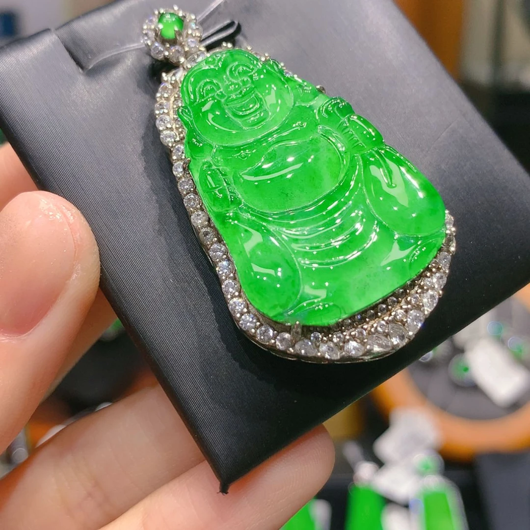 【闪购商品】颈饰银S925镶嵌翡翠5柒姐