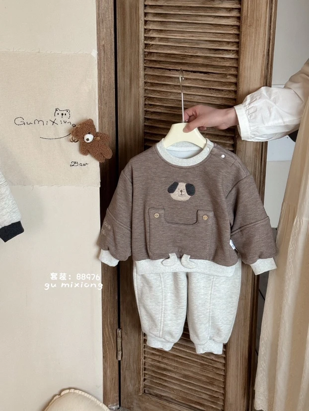 谷米熊-卡通小狗双层套装88976