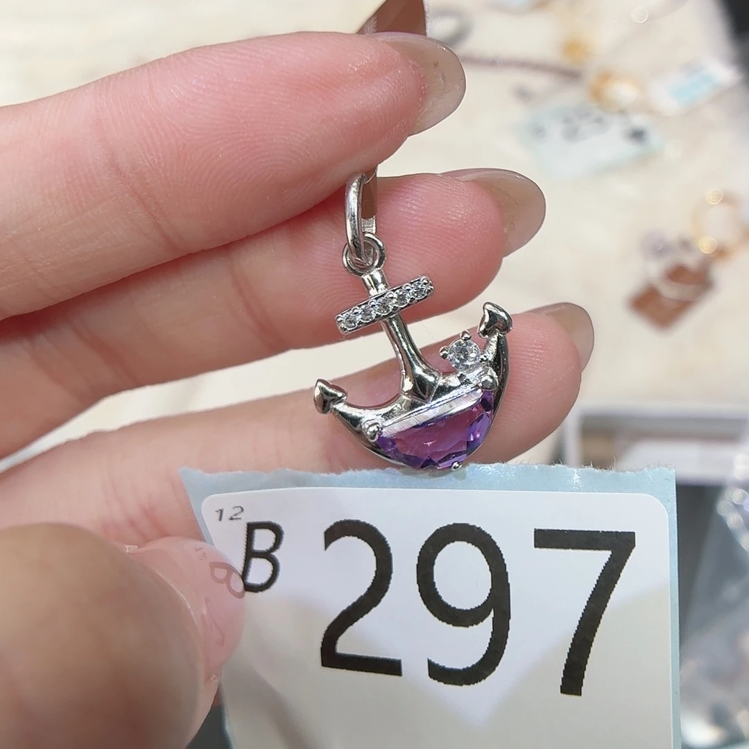 银S925镶嵌珠宝半成品水晶