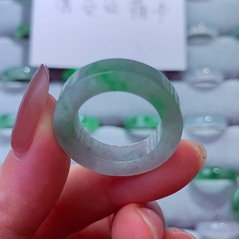 十***七未镶嵌戒指翡翠天然翡翠