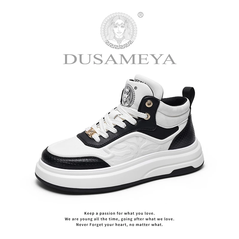 DUSAMEYA/杜莎米娅冬季新款轻奢休闲时尚百搭潮流高帮软底舒适鞋