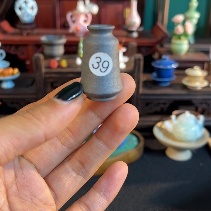 摆件微陶老王迷你花瓶