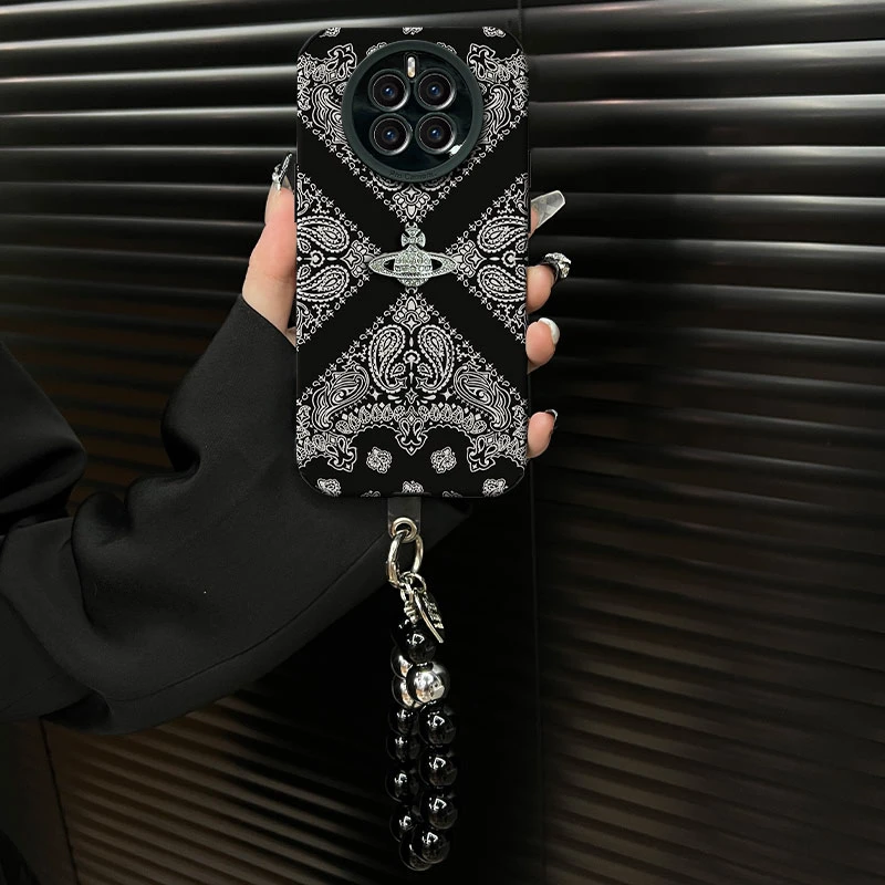 适用于【华为mate50e】2025复古花纹ins风小羊皮网红防摔手机壳女款