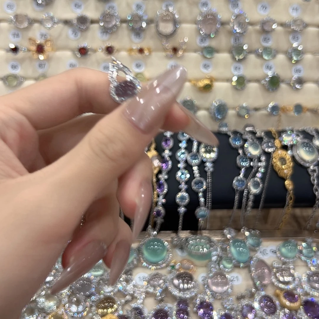 樱****海蓝宝石手链银S925镶嵌